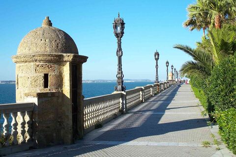 Promenade in Cadiz in Andalusia
