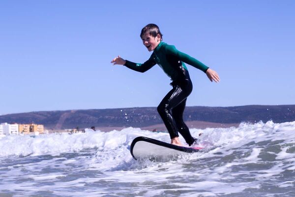 Surf course for children in Spain
