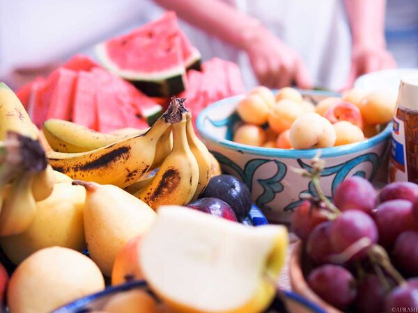 Fresh fruits every day at A-Fame Surfcamp in El Palmar
